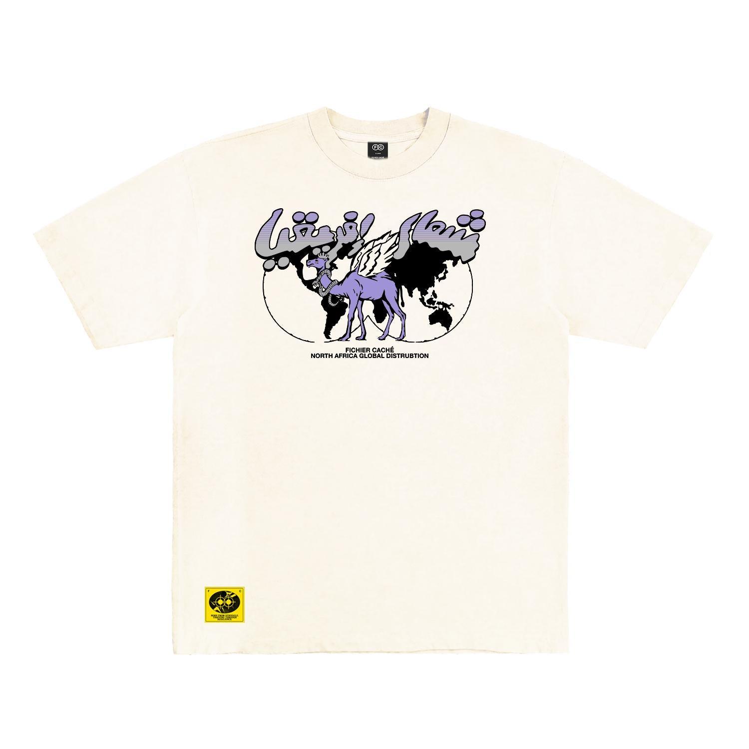 NORTH AFRICA™ Ivory Purple Tee - YASALAM